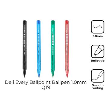 EVERY Ballpoint Pen 1.0mm Blue, Black, Green Red